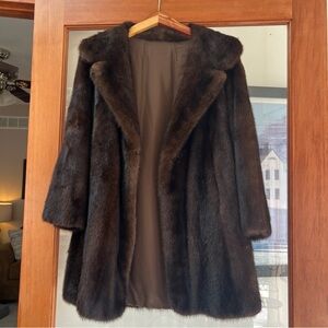 Vintage Brown Mink Fur Coat Simply Classy & Gorgeous